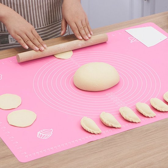 Silikon Teigmatte 50 70 Cm, 240 G, Lebensmittelechtes Silikon Nutzbrett, Multifunktionale Backmatte Und Ausrollfläche