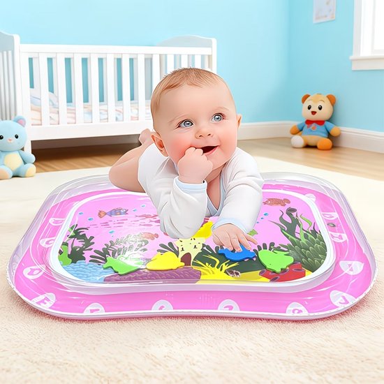 1 Stück Kreative Aufblasbare Hüpfmatte, Einzigartiges Lernspiel Mit Wasserpinkelmatte, Aufblasbares Spielzeug Mit Unterwasserwelt Motiv, Gefüllt
