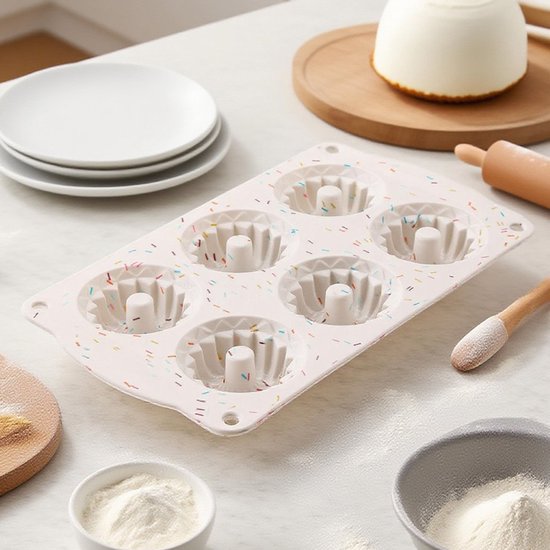 Hitzebeständige Silikon Kuchenform Mit 6 Mulden, Diy Backform Für Donuts Und Kuchen