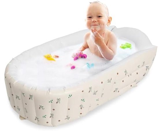 Aufblasbare Babybadewanne Tragbare Und Faltbare Badewanne Für Kinder, 90 × 55 Cm