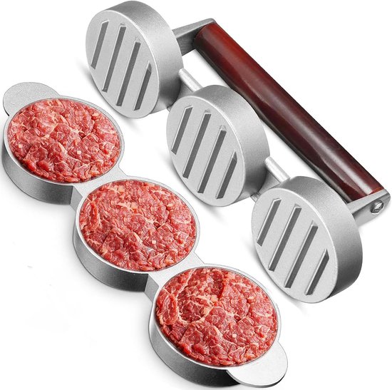 Mini Burgerpresse Mit Patty Form 3 In 1 Antihaft Aluminiumform