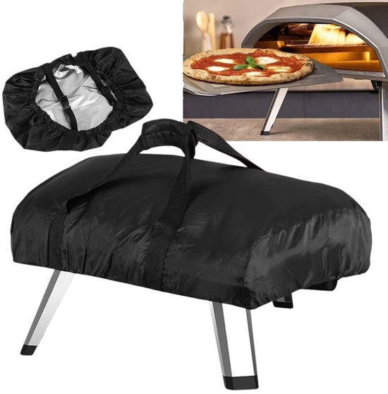 Pizzaofenabdeckung Für Ooni Koda 12 Gas Pizzaofen Wasserdichtes 210d Oxford Gewebe Winddicht Komfortabler Griff 63 X 41 X 16 Cm 1 Stück Schwarz