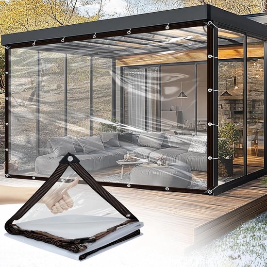 Transparente Plane 1,5 X 1,5 M Wasserdicht Und Uv Beständig Mit Ösen