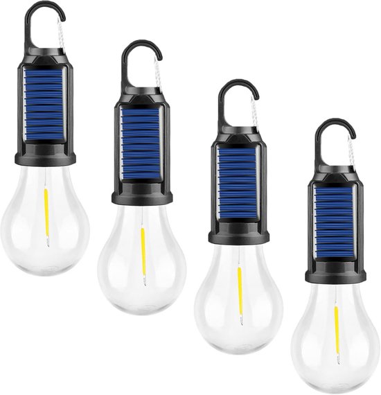 Wiederaufladbare, Tragbare, Solarbetriebene Led Campinglampe Mit Clip Für Zelt Und Notfälle