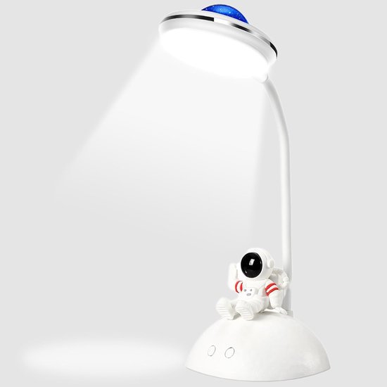 Wiederaufladbare Led Schreibtischlampe Für Kinder Mit Sternenprojektor Und Handyhalterung