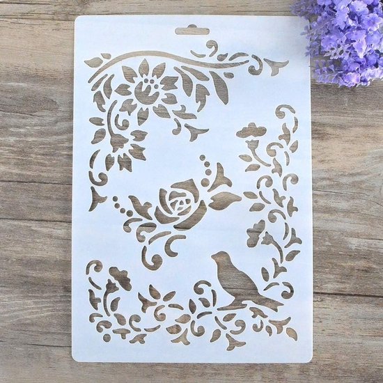 Schablone Zum Ausschneiden Malerschablone Diy 31 × 21 Cm A4 Schablone Zum Malen Mit Farbe, Stempelkissen Und Airbrush Auf Wänden Und Möbeln Vogel