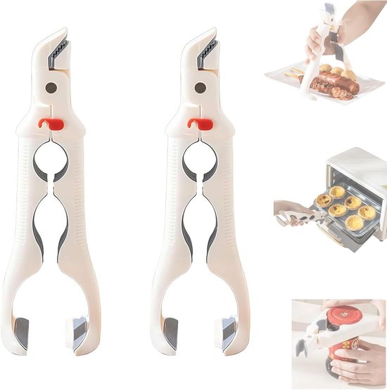 Zwei Multifunktionale 3 In 1 Silikonclips. Zum Erwärmen Von Speisen Wärmeisolierend Für Die Mikrowelle. Für Die Campingküche.