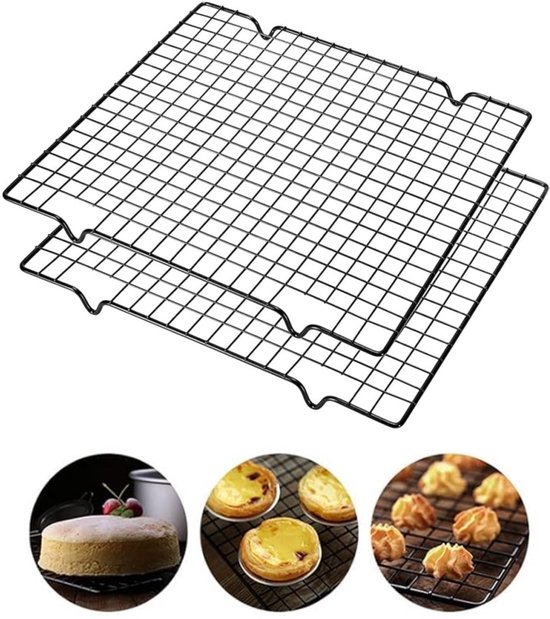 2 Teiliger Kuchenständer Mit Stabilen Beinen Grillrost Kühlrost Grillrost Kuchenkühler Backen Grillen Abkühlen Kühlen Kuchenkühler (40 X 25 X 2 C