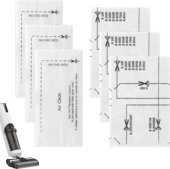 6 X Filterwatte Filtermaterial Filterwatte, Für Miele Staubsauger Der Gn Serie S2/s5/s8/c1/c3/3d