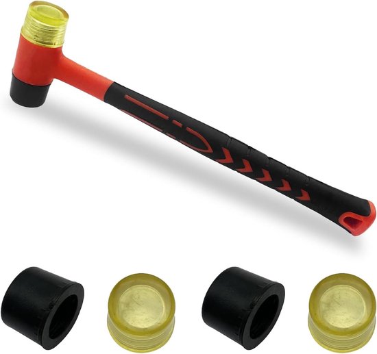 Kleiner Gummihammer 25 Mm Mit 4 Ersatzhammerköpfen Camping, Vinylbodenfliesen, Basteln, Schmuck Langlebig Und Vielseitig