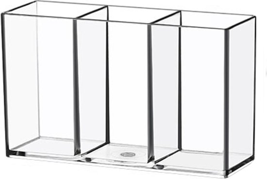 Transparenter Besteck Und Stiftehalter Aus Acryl, Für Büro, Schlafzimmer Und Badezimmer 9,2 X 3 X 5,7 Cm