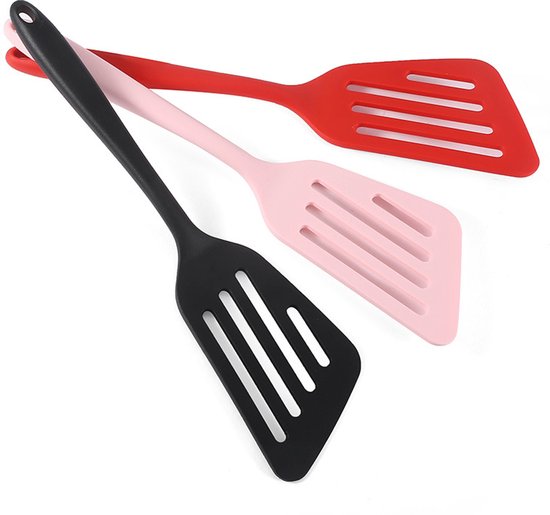 Spatelset 3 Teilig Hitzebeständig Silikon Antihaftbeschichtung Rutschfest Aufhängbar Küchenhelfer Schaber Gebäckspatel Spatel Kochen Ohne Kratzer