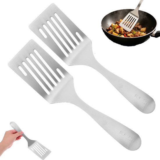 2 Stück Backspatel Spatel Kleiner Backspatel Flacher Küchenspatel Backspatel Mit Griff Steakspatel Aus Metall Hitzebeständiger Kochspatel Für Küc