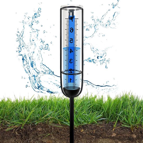 Frostbeständiger, Solarbetriebener Gartenregenmesser Professionell Und Höhenverstellbar