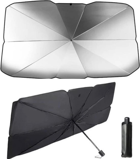Auto Sonnenschutz Faltbarer Windschutzscheiben Sonnenschirm 130 Cm Uv Schutz 135 Cm X 70 Cm