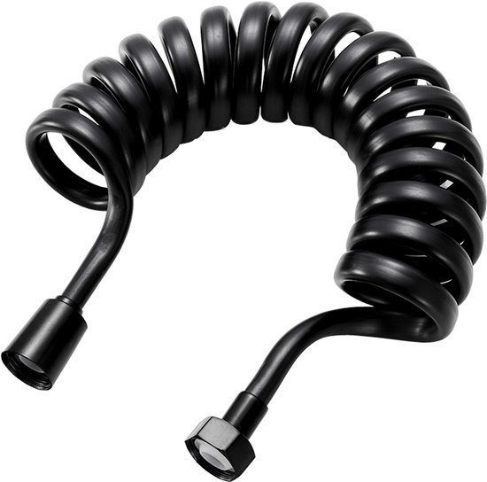 Teleskopschlauch Federschlauch Flexibel Duschschlauch Für Wc Armaturen, Sitzduschen, Handbrausen Und Waschtischarmaturen 5 Meter (schwarz)