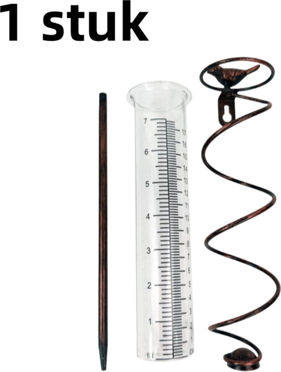 Spiralförmiger Glas Regenmesser Hängender Garten Regenmesser Mit Metallrahmen