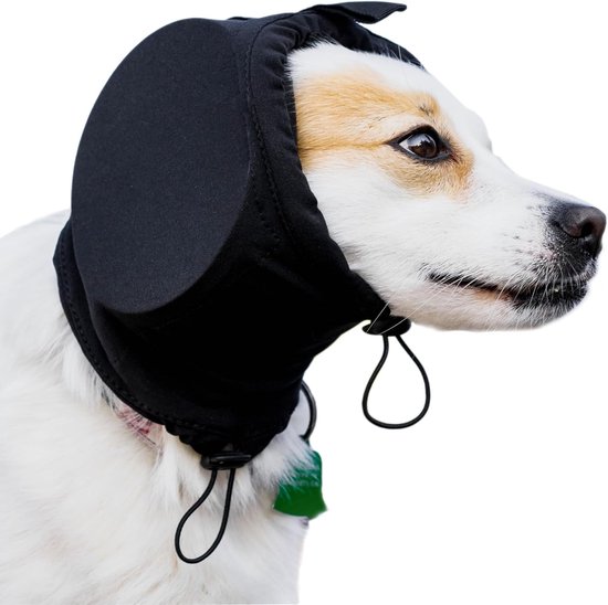 Lärmdämpfender Gehörschutz Für Hunde Schutz Vor Feuerwerk Und Gewitter Waschbar Und Geräuschdämpfend Warmes Design Hunderassen Schwarz, Größe Xl