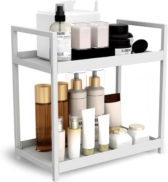 Großer Make Up Organizer Kosmetik Organizer, Weiß, Schreibtisch Organizer Aus Metall Für Schlafzimmer, Badezimmer Und Küche