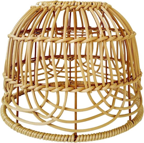 Rattan Lampenschirm Für Decke, Wohnzimmer, Nachttisch Handgefertigte Kronleuchter Leuchte, Dekoration Für Schlafzimmer, Café, Braun