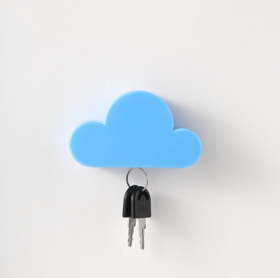 Schlüsselhaken Wandschlüsselhalter Wolkenmotiv Magnetisch Kein Bohren Erforderlich Wanddekoration 10 × 5,8 × 3 Cm Blau