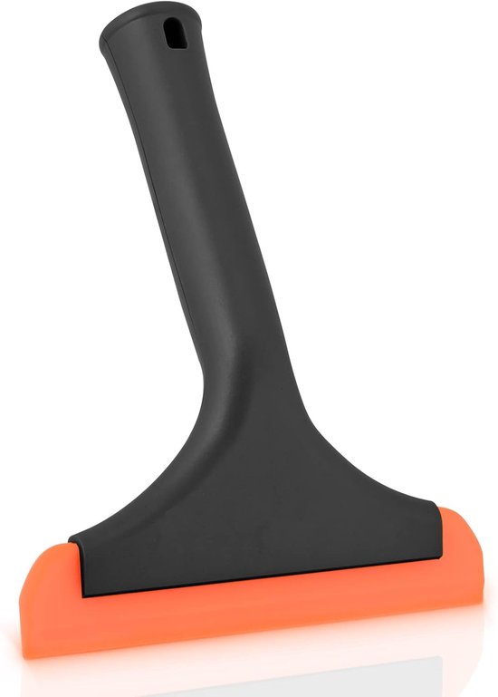 Silikon Scheibenwischer Mit Aufhängelöchern, Mehrzweckwischer Für Autofenster, Getönte Autofenster, Badezimmer, Küchen Usw., Schwarz, 19 Cm X 15