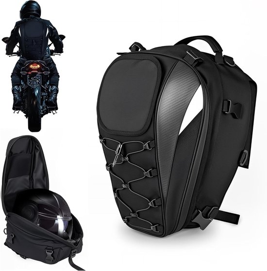 Wasserdichte Motorradsatteltasche Motorradhelmtasche Motorradrucksack Doppelgepäcktasche Mit Reflektorstreifen Und Wasserdichter Abdeckung Großes