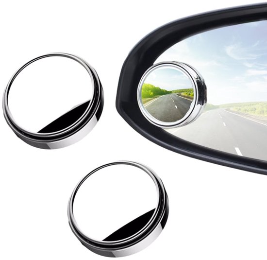 2 Teiliger Totwinkel Spiegel Für Autos Runder Rückspiegel Totwinkel Assistent Rundes, Hochauflösendes Konvexglas 360° Weitwinkel Verstellbar Abs