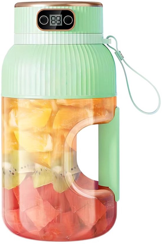 Dailygoods Tragbarer Entsafter 1200 Ml Mit Digitalanzeige Und Usb Aufladung