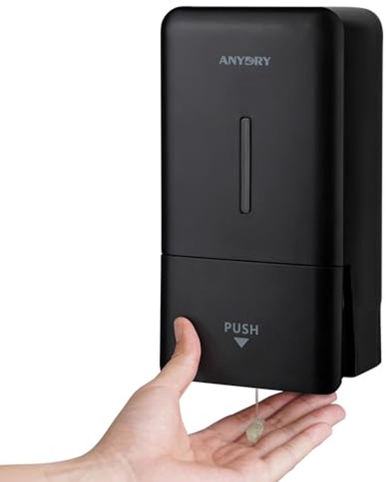 Wandmontierter, Manueller Seifenspender Mit Druckknopf, 800 Ml Einfacher Seifenwechsel Und Sichtfenster Für Den Privaten Und Gewerblichen Gebrauc
