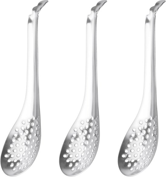 Kaviarlöffel Set, 3 Teilig Edelstahl Schlitzlöffel Zur Sphärifizierung
