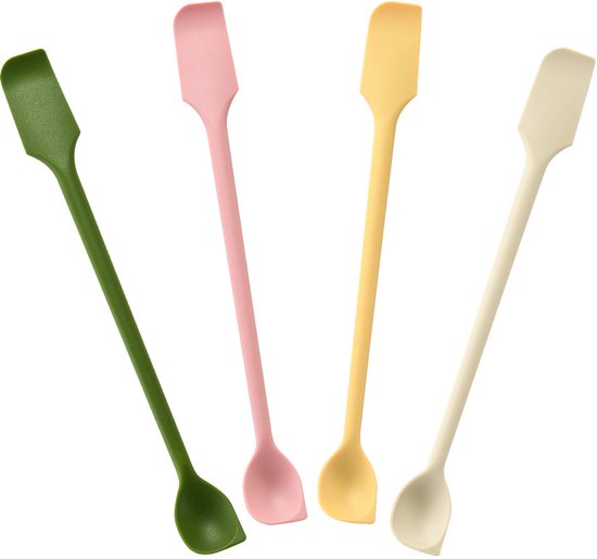 4 Teiliges Mini Kosmetikschaber Set, Silikonschaber Set, Mini Schaber Als Blechspatel, Zur Verwendung Auf Lebensmittelflaschen, Kleinen Lotionfla