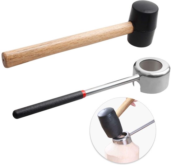 Kokosnussöffner Mit Hammer, Super Sicheres Und Einfaches Werkzeug Zum Öffnen Junger Kokosnüsse, Kokosnussöffner Set Aus Lebensmittelechtem Edelst