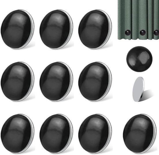 Duschvorhanggewichte Runde Magnetische Vorhanggewichte Vorhanggewicht Magnete Für Duschvorhänge Für Vorhänge, Tischdecken Und Fahnen Schwarz 10 S