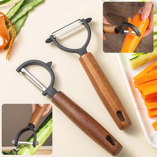 2 Teiliger Multifunktions Gemüseschäler Ergonomischer Gemüseschäler Mit Extra Scharfer Pendelklinge
