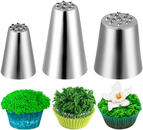 Dailygoods Set Mit 3 Edelstahl Grasglasierdüsen