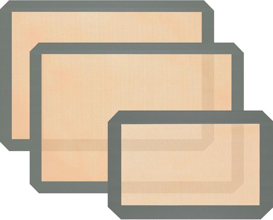 Silikon Backmatte, 3 Teilig, Wiederverwendbare Antihaftmatten Zum Backen