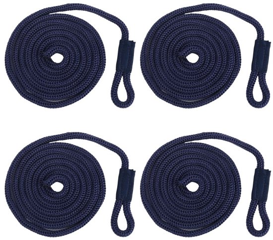 4 Teiliges Bootsfender Set 1,5 M Langes, Geflochtenes Polyester Fenderseil Für Docks