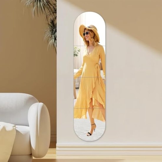 Selbstklebendes Acrylspiegel Set, 4 Teilig Unzerbrechlicher Wandspiegel 30 X 30 Cm Hochtransparente Spiegelfliesen Für Badezimmer, Schulungsraum,