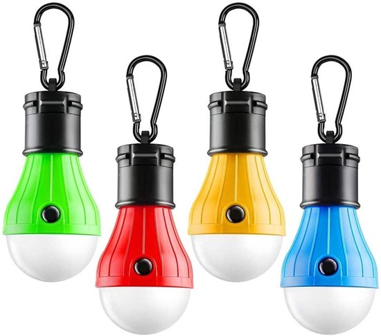 Dailygoods Wasserdichte Led Campinglampen Mit Karabiner 4er Set