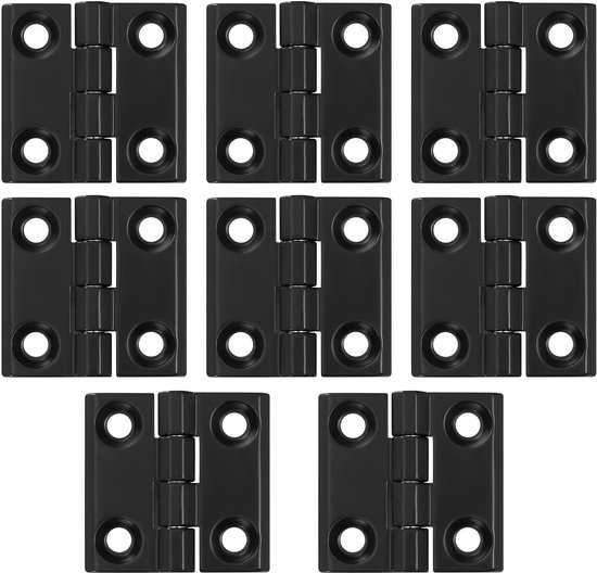 Hochleistungsfähige, Einziehbare Klappscharniere 8 Stück Edelstahl Schwarz 40 X 40 Mm