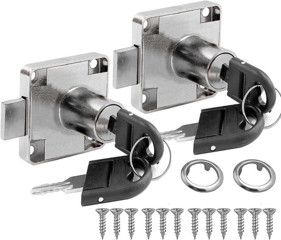 Zylinderschloss Mit Schlüssel 22 Mm Sicherheits Schubladenschloss Für Möbel Und Briefkästen (silber 2 Stück)