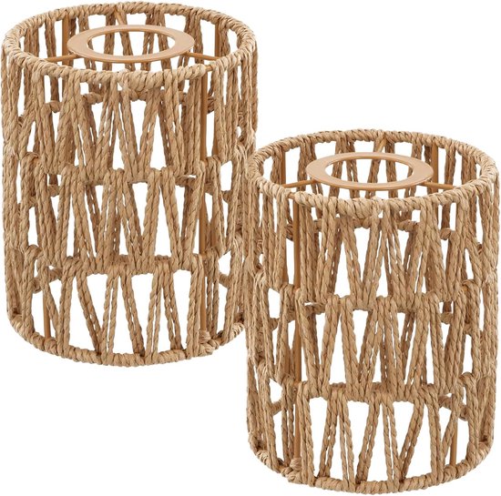 Boho Lampenschirm, 2 Teilig Braunes Tischlampen Zubehör Für Pendel Und Deckenlampen