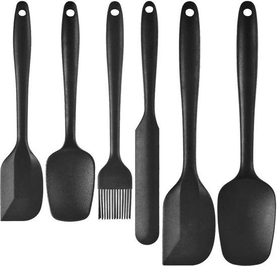 Küchenspatel Aus Silikon, Pfannenwender, 6 Teilig, Antihaftbeschichtet, Hitzebeständig, Zungenspatel, Silikon, Küchenutensilien, Backutensilien
