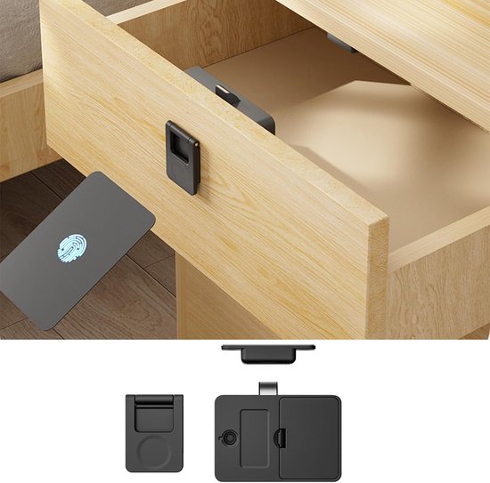 Nfc Smart Schrankschloss 4 Entsperrmethoden (nfc Karte, Türgriff, Smartphone, Smartwatch) 365 Tage Akkulaufzeit Universell Passend Kindersicherun