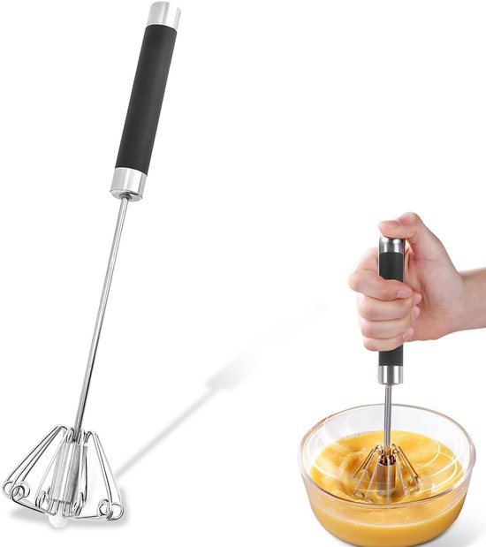 Halbautomatischer Schneebesen Aus Edelstahl, Küchenrührer, Schlag Und Rührfunktion