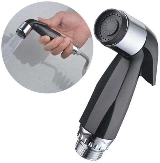 Für Toilette Und Badezimmer, Schwarzer Hochdruck Bidet Sprühkopf, Manuelle Toilettenbrause Für Die Persönliche Hygiene, Verstellbarer Wasserstrah