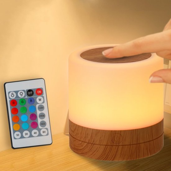 Nachtlicht Fürs Kinderzimmer, Wiederaufladbare Mini Schreibtischlampe Mit Usb Anschluss, Rgb Nachtlicht Mit Einstellbarer Helligkeit, Berührungse