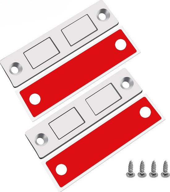 Magnetisches Schranktürschloss, 4er Pack Ultradünne Schranktürmagnete, Küchenschubladenmagnete, Verschlüsse, Türmagnetschloss, Doppelmagnetschlos
