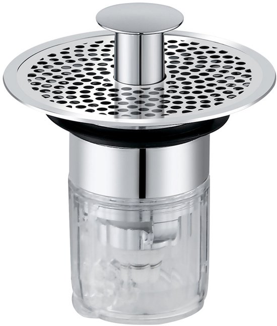 Waschbeckenstöpsel, 34 40 Mm, Universeller Pop Up Abflussstöpsel Für Küche Und Bad, Abflussstöpsel Mit Antiverstopfungs Und Geruchsfilter, Silber